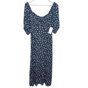 New with Tags Billabong Womens True Romance Vintage Floral Black Boho Maxi Dress